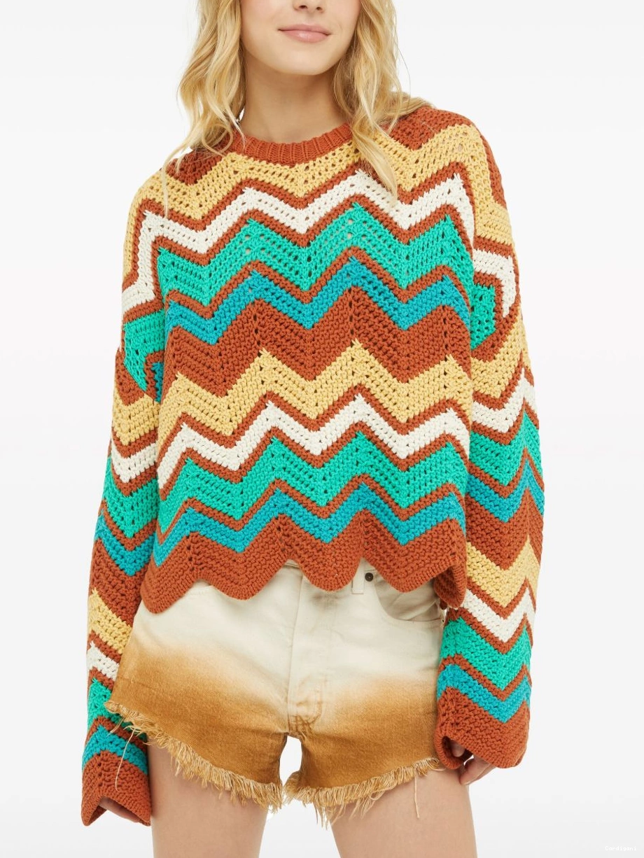 Cheap jumper Kaleidoscopic Alanui Women knit chevron 0710